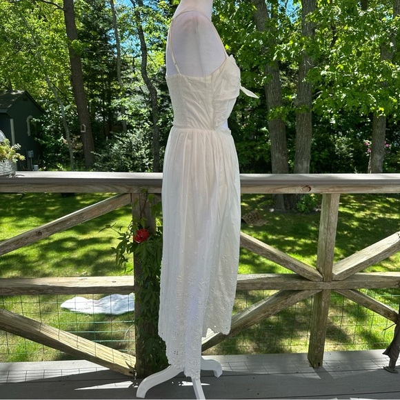 LoveShackFancy Jenna Dress White Cutout Midi Small - Picture 8 of 16